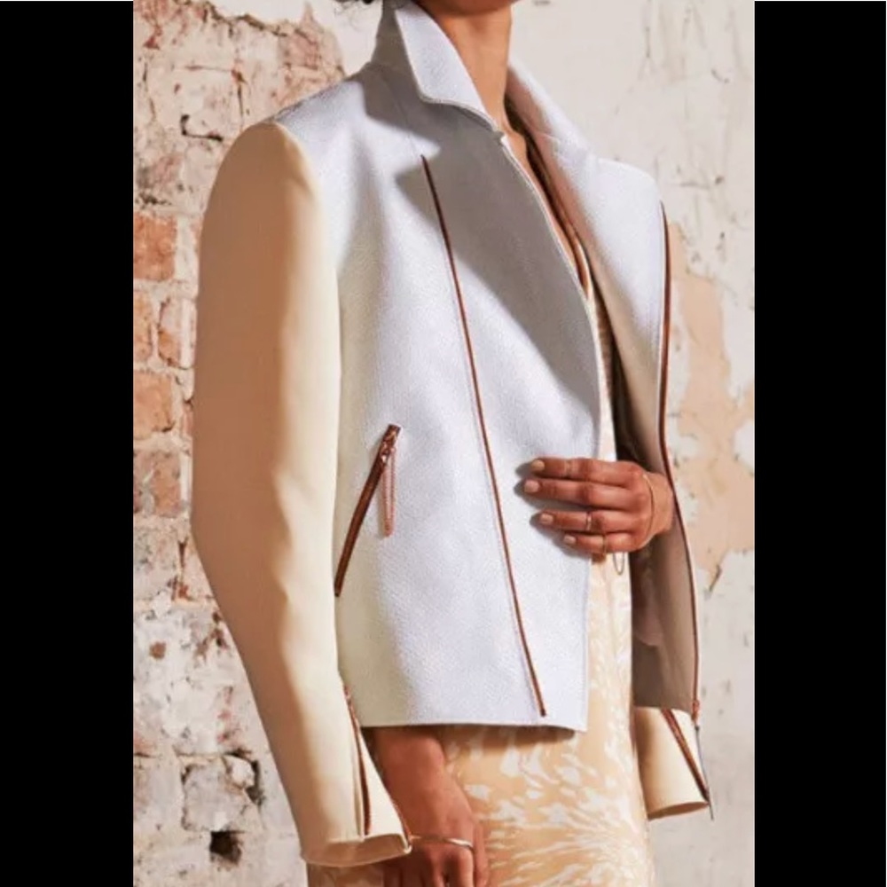 Ellery Genuine Runway Cream Leather Rose Gold-tax right off soon